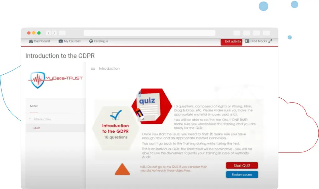 Presentation of our elearning GDPR introduction